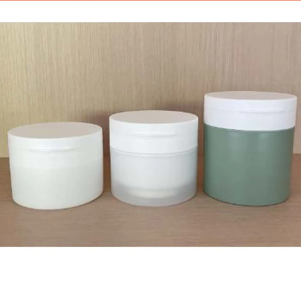 50g PP Plastic Cosmetic Makeup Remover Container Hair Mask Bottle Scrub Cream Jar with Scraper Spoon