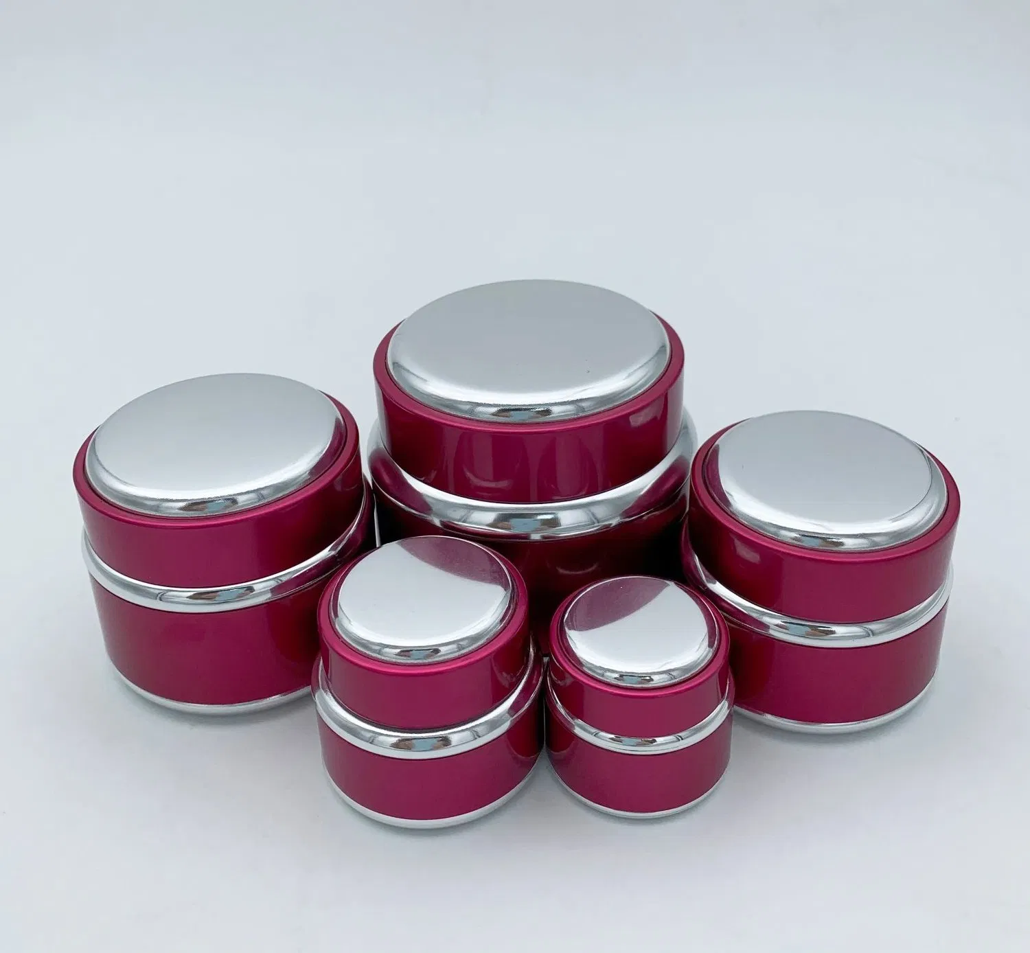 Wholesale Aluminum PP Glass Cosmetics Skin Care Packaging Round Cream Jar