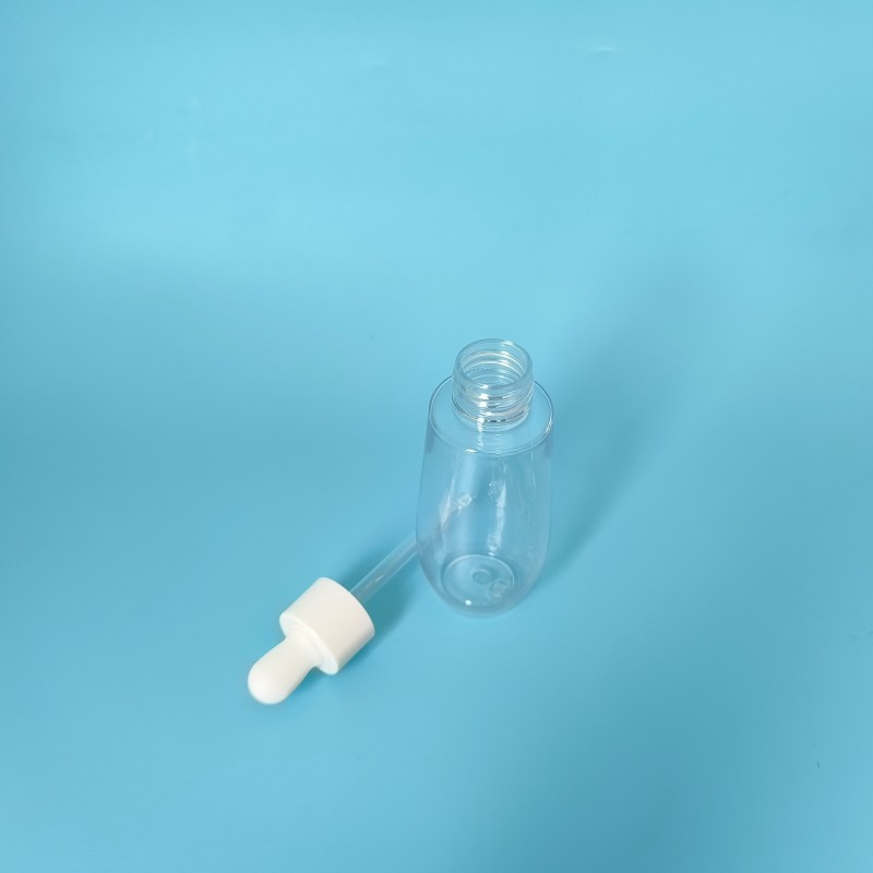 Flat Shoulder 30ml 50ml 60ml 100ml 2oz Colorful Frosted Light Purple Pink Amber Clear Pet Serum Essential Oil Dropper Bottle