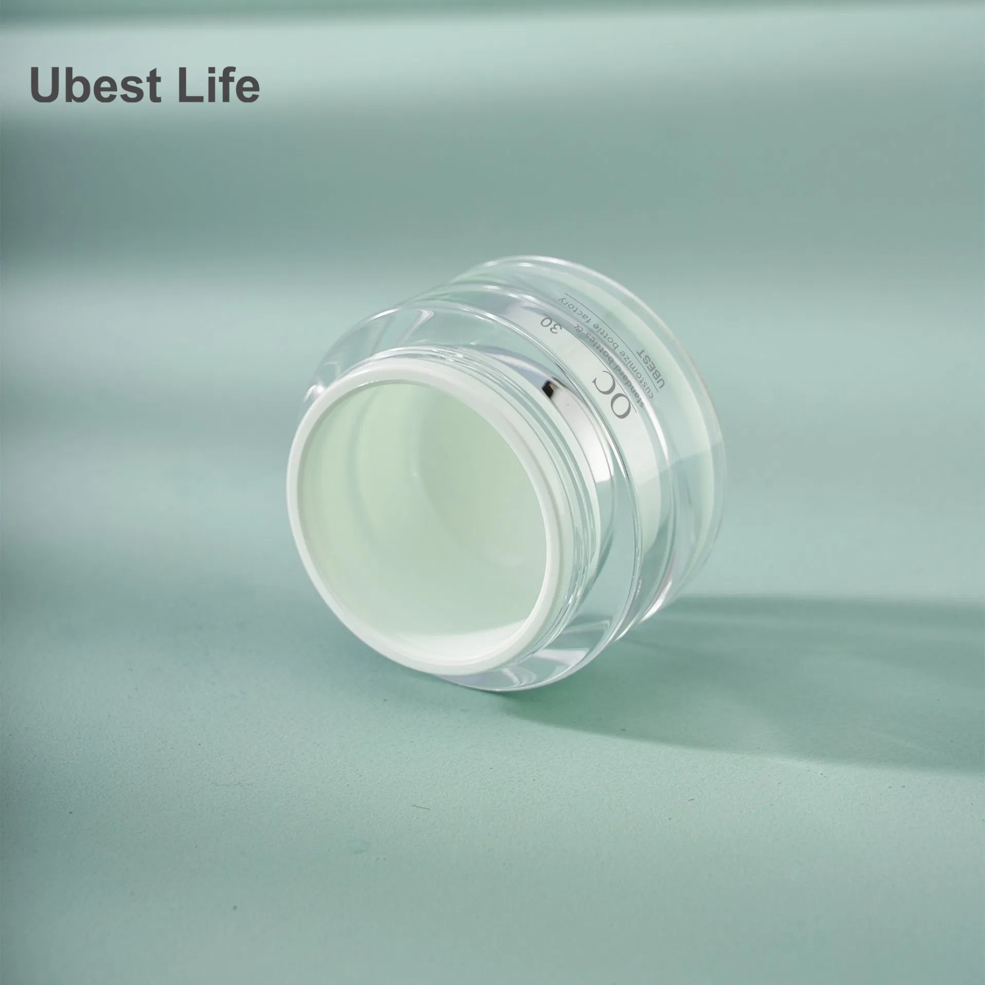 Oc 15/30/50ml Luxury Cosmetic Jar Series Acrylic Double Wall Round Shape Face Cream Container with Lid Screw Cap and Gasket for Wholesale