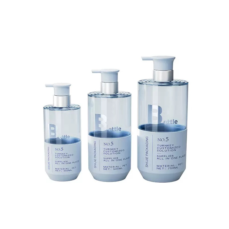 300m 500ml 700ml Elegant High-End Pet Bottles for Shampoo and Body Wash Products