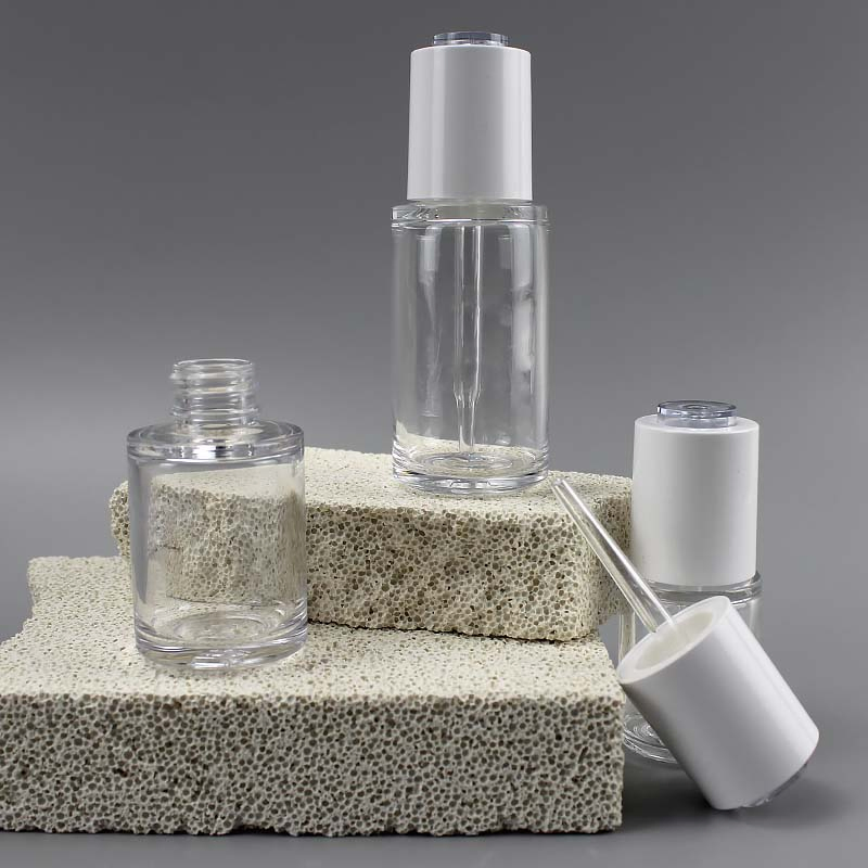 Plastic Pet Thick Wall Press Dropper Bottle for Skincare Serum Hair Oil Bottles