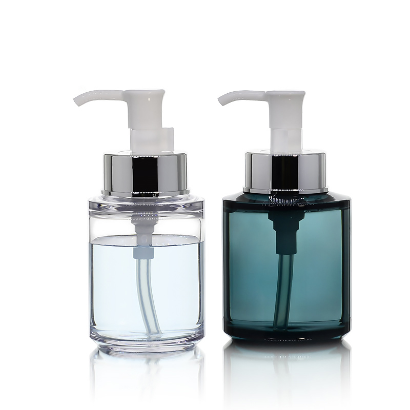 Transparent Lotion Bottle Plastic Skincare PETG Thick Wall Packaging Custom Cosmetic Bottle with Pump