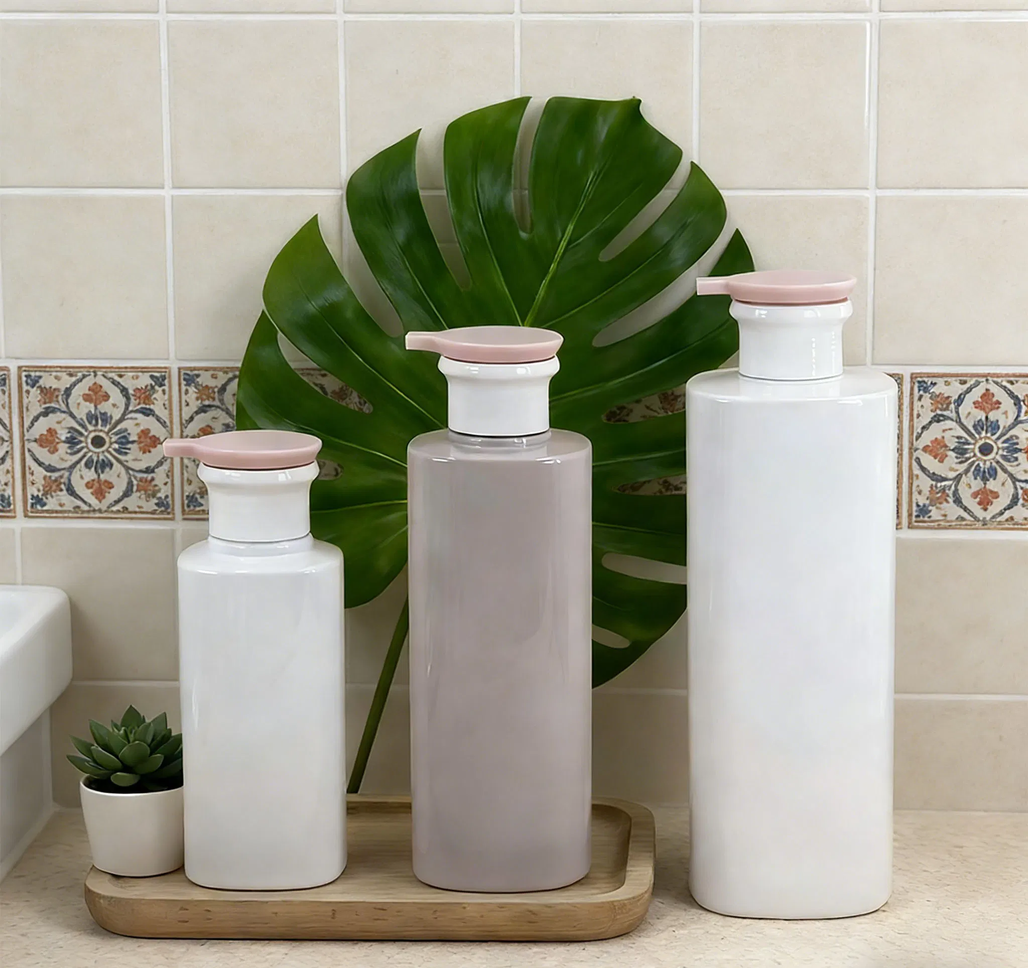 Fashion Personal Care Packaging 300/500/750ml Leak-Proof Pump Recyclable Recycled Pet Dispensing Bottle