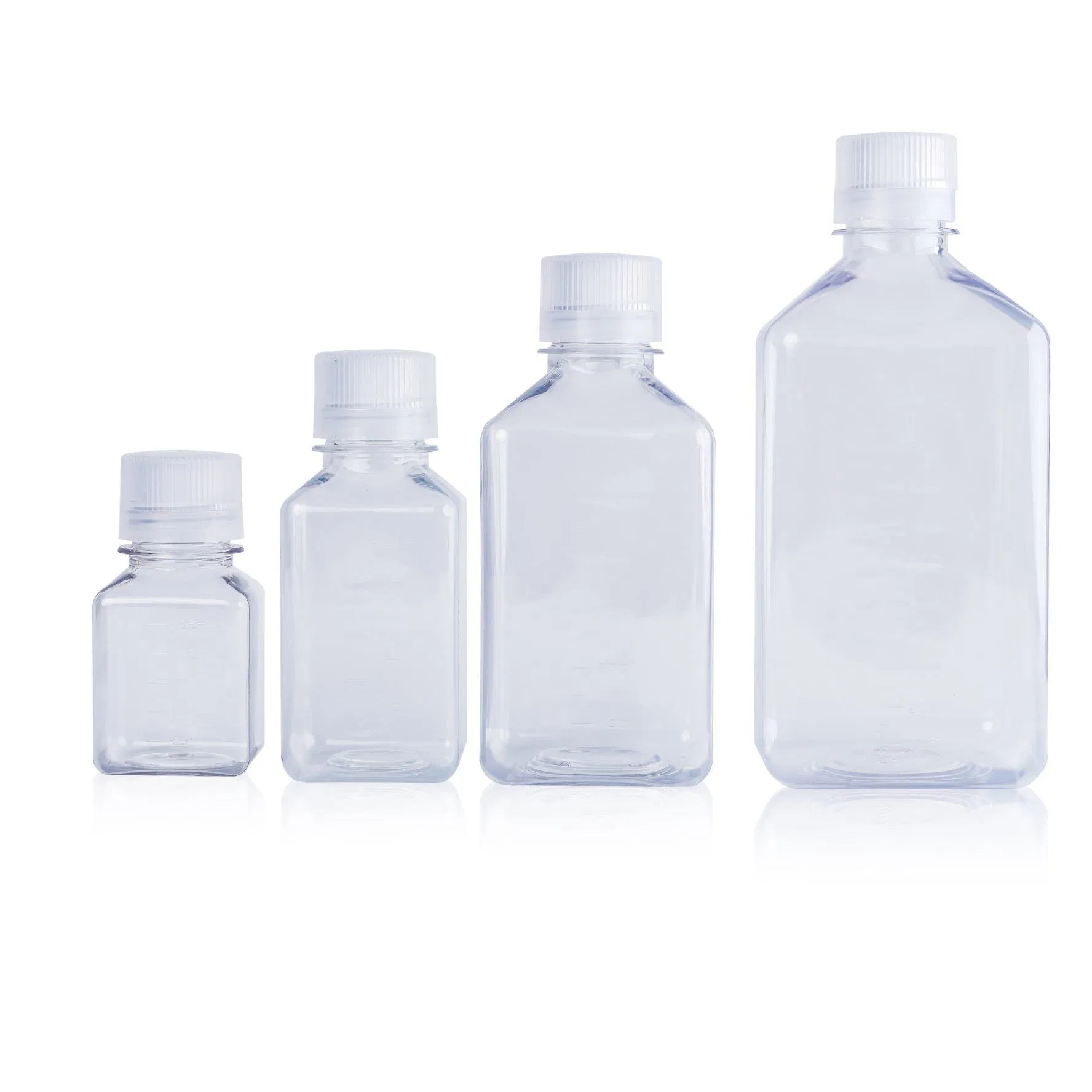 30ml-1000ml Laboratory Consumables Sterile Cell Culture Pet PETG Serum Bottles Square Media Bottle