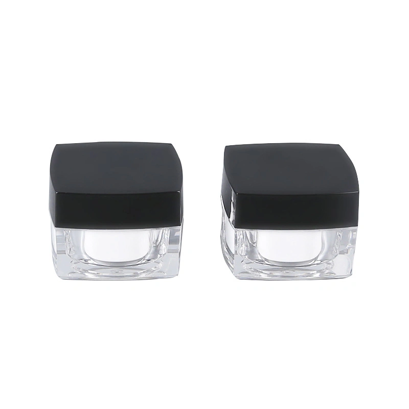 Wholesale Square Shape 15g/30g/50g Double Wall Acrylic Jar for Cosmetic Packaging