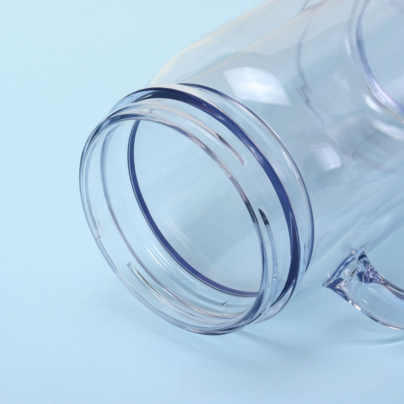 Acrylic Double Wall Snow Globe 20oz Plastic Mason Jar with Handle and Plastic Lid for Vinyl and DIY Snowglobe Glitter