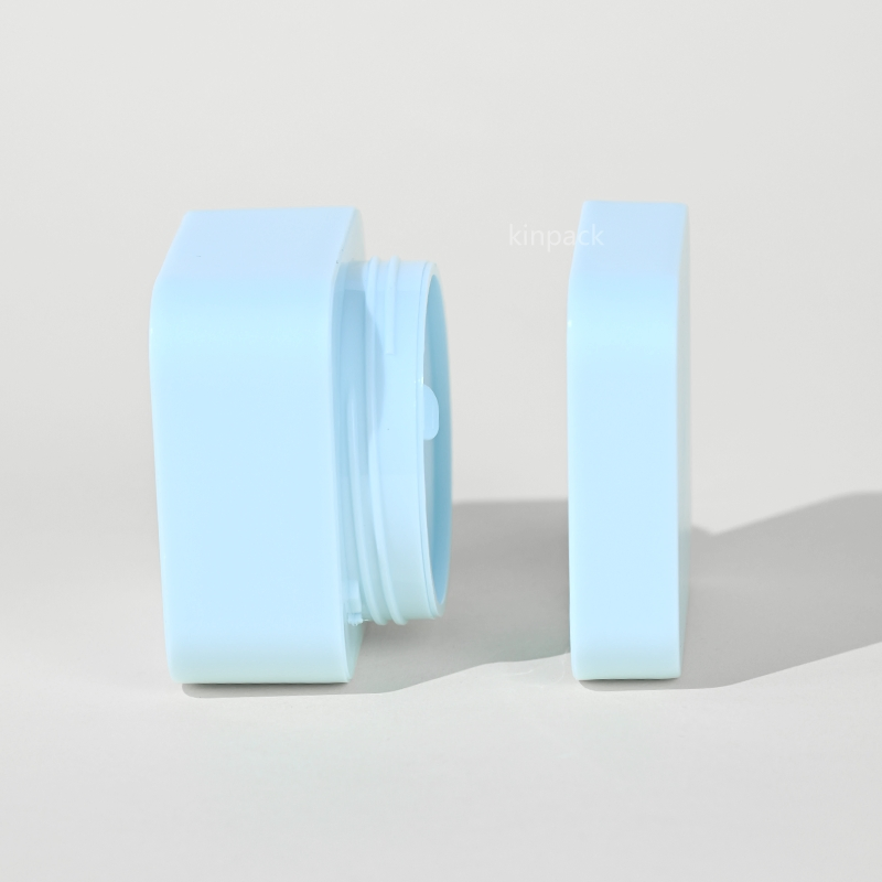 5g 10g 15g 30g 50g Blue Square Refillable Empty PP Cosmetic Cream Jars Container Plastic Cosmetics Jars with Lids