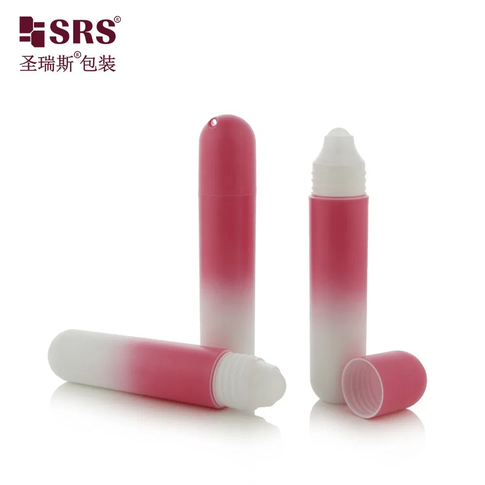 25ml Custom Pink Hotstamping Silver Roller Deodorant Container