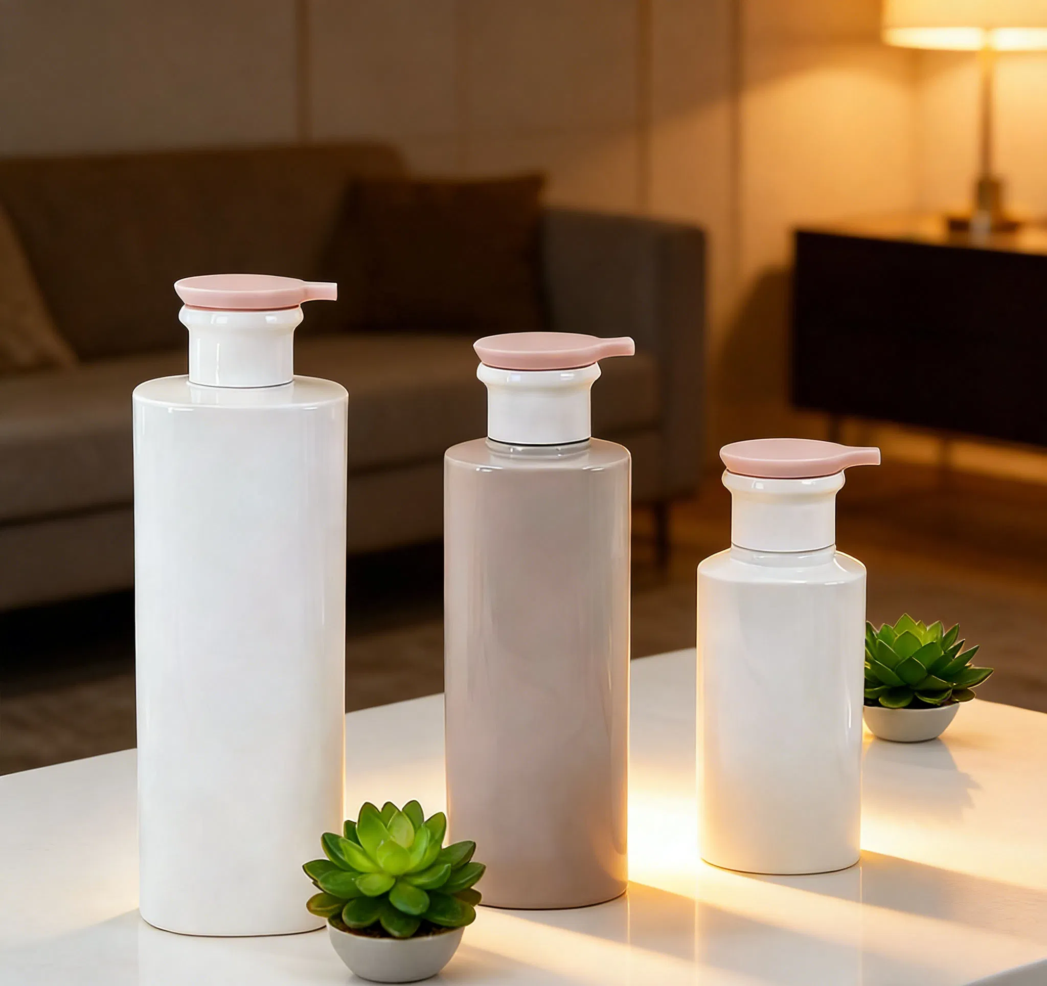 Factory Price 300/500/750ml Cosmetic Packaging Plastic Boby Lotion Recycled Pet Leak-Proof Pump Bottle