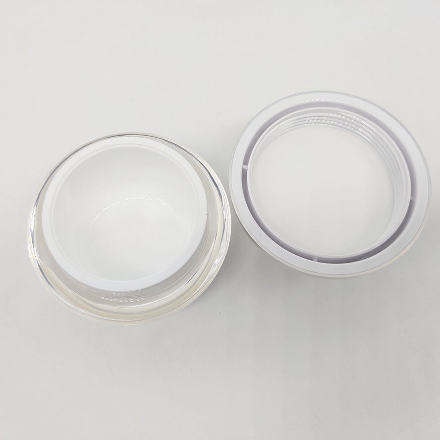 Luxury Ball Shape Double Wall 15g 30g 50g Plastic Container Skincare Bottles Face Cream Eyes Cream Jar Acrylic Jar with Screw Cap
