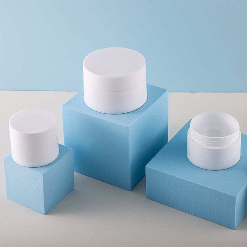 Wholesale 15g 30g 50g PP White Cream Jar Eye Cream Dispenser Jar