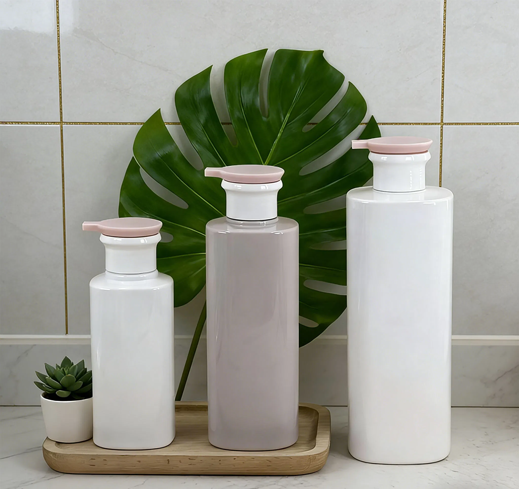 Fashion Personal Care Packaging 300/500/750ml Leak-Proof Pump Recyclable Recycled Pet Dispensing Bottle