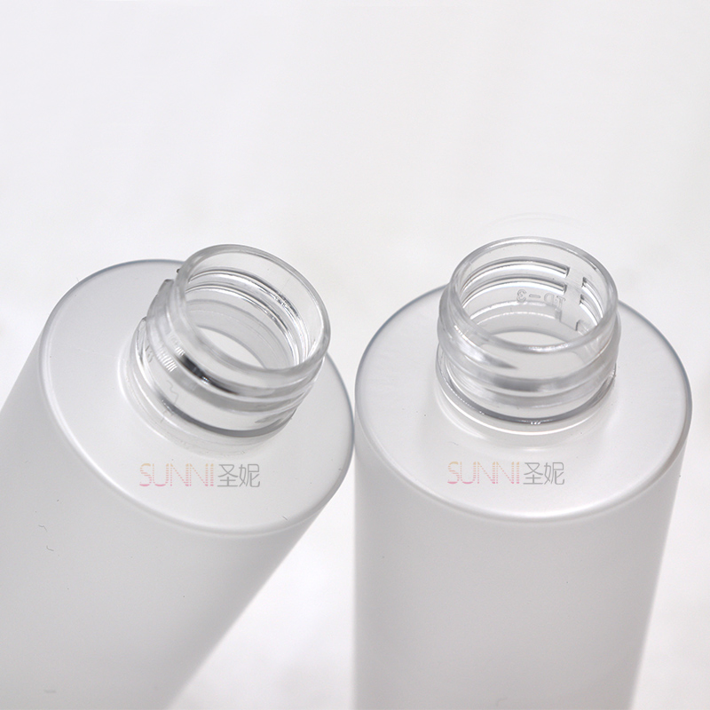 150ml External Treatment Pump Matte Transparent Cylinder Toner Cosmetic Pet Plastic Bottle