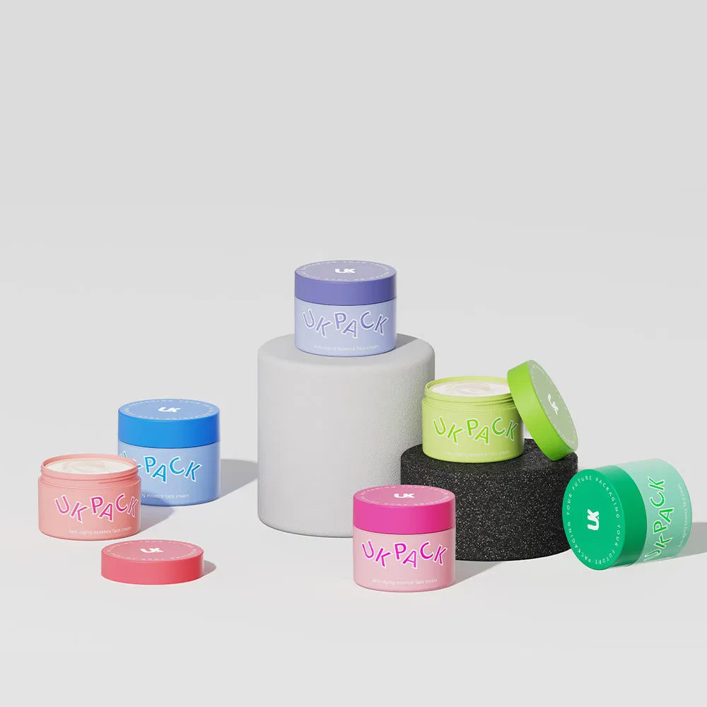 Matte Finish Double Wall Cream Jars 50ml 250ml Screw Top Plastic PP Cosmetic Container Facial Cleanser Skin Care Eye Cream Cosmetics Packaging for Body Butter