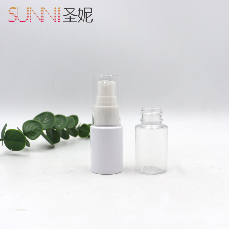 20/410 Neck 20ml Plastic Pet Bottle with Treatment Pump Sprayer Cosmetic Bottle