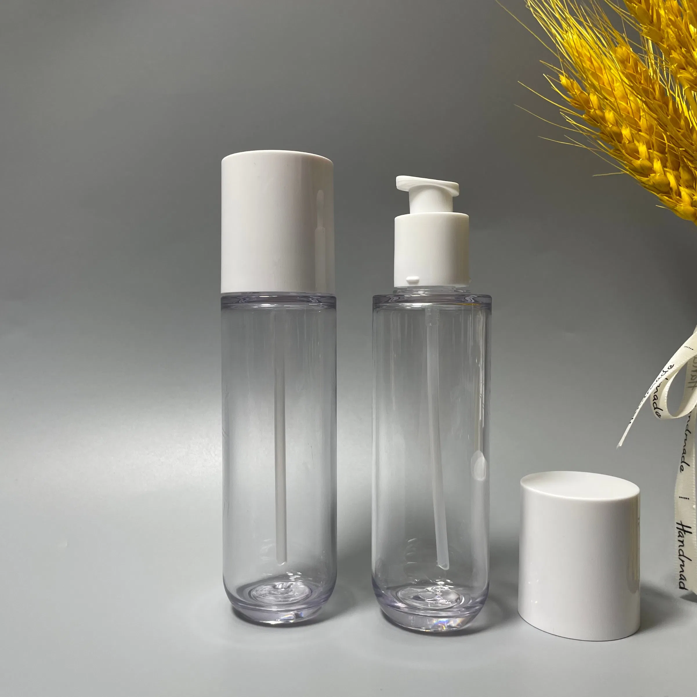 High Hygienic PETG Cosmetic Bottle Flat Shoulder Thick Wall Bottle