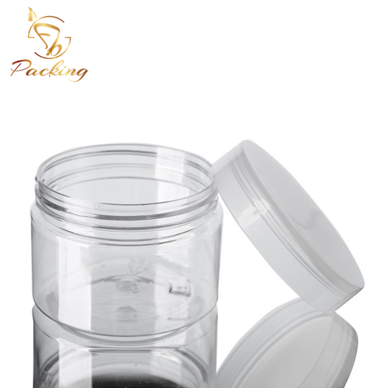 Cosmetic Pet Plastic Cream Jar 150ml with PP Plastic Screw Cap