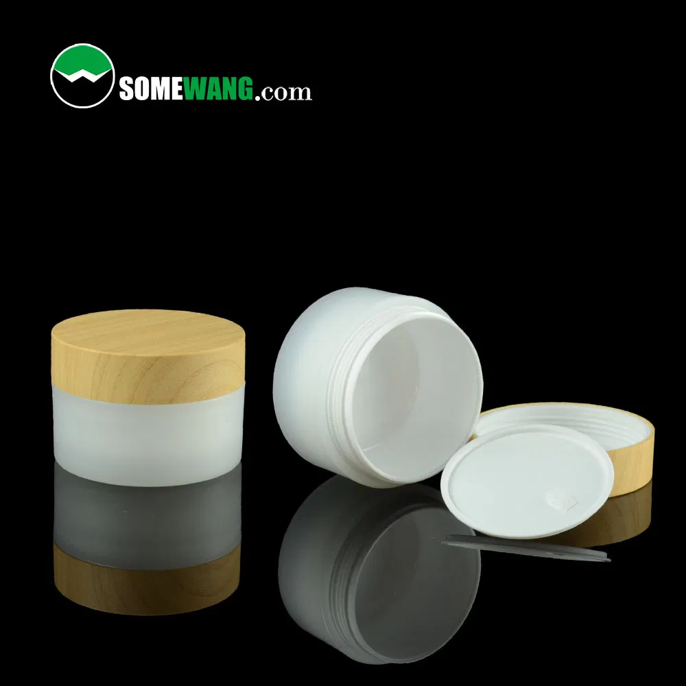 New Products Double Wall Wide Mouth 250g Plastic PP Cream Jar Wit Cap