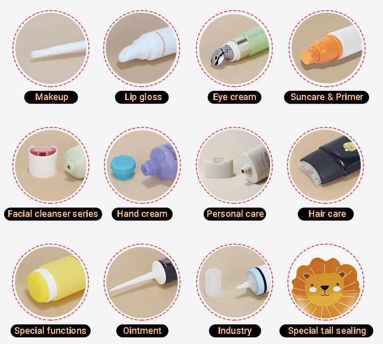 Cosmetics Cream Lip Gloss Packaging Travel Mini Hotel Plastic Empty Squeeze Tube