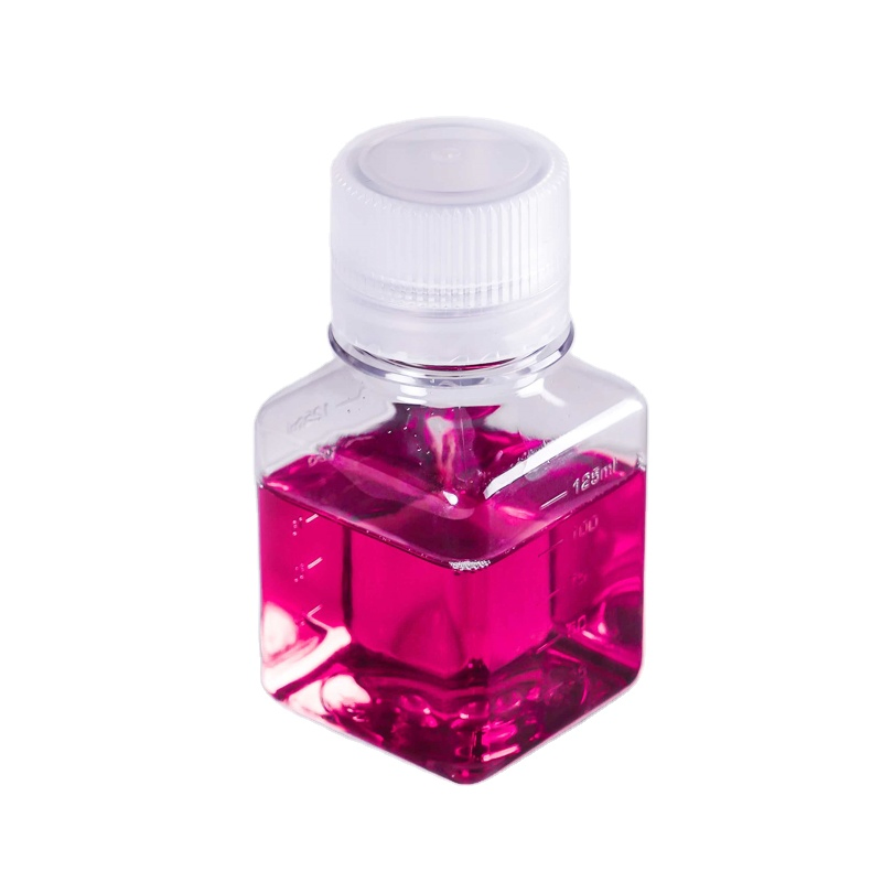 30ml-1000ml Laboratory Consumables Sterile Cell Culture Pet PETG Serum Bottles Square Media Bottle