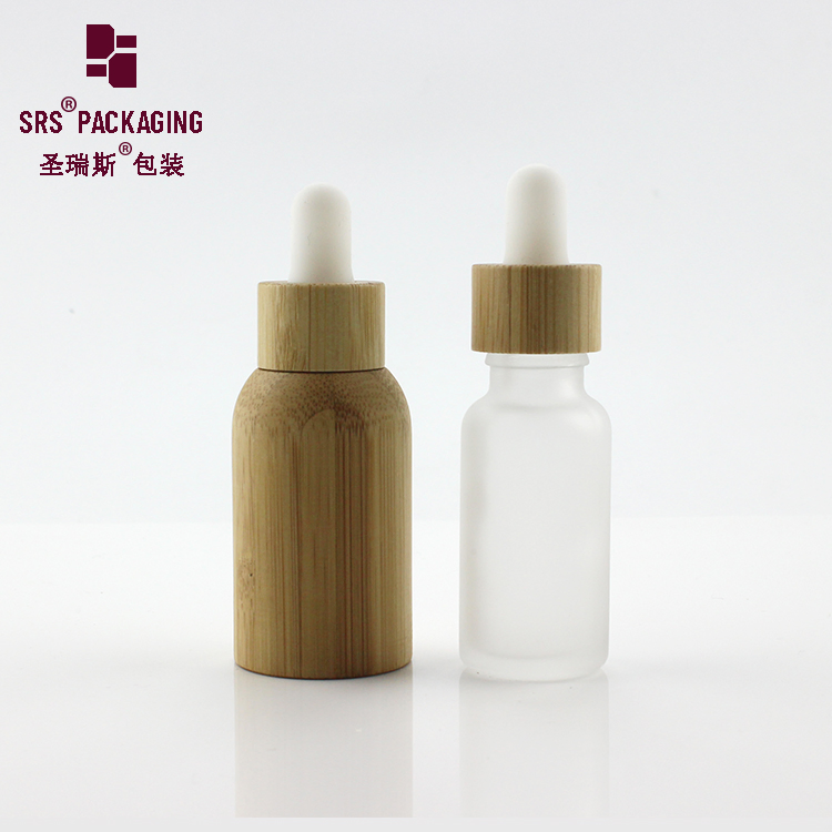 Bamboo 15ml 30ml 50ml Packaging Cream Serum PET lotion Airless Cosmetic Amber Glass pump Inner plastic Dropper roll on roller Essential Oil Perfume Spray Bottle