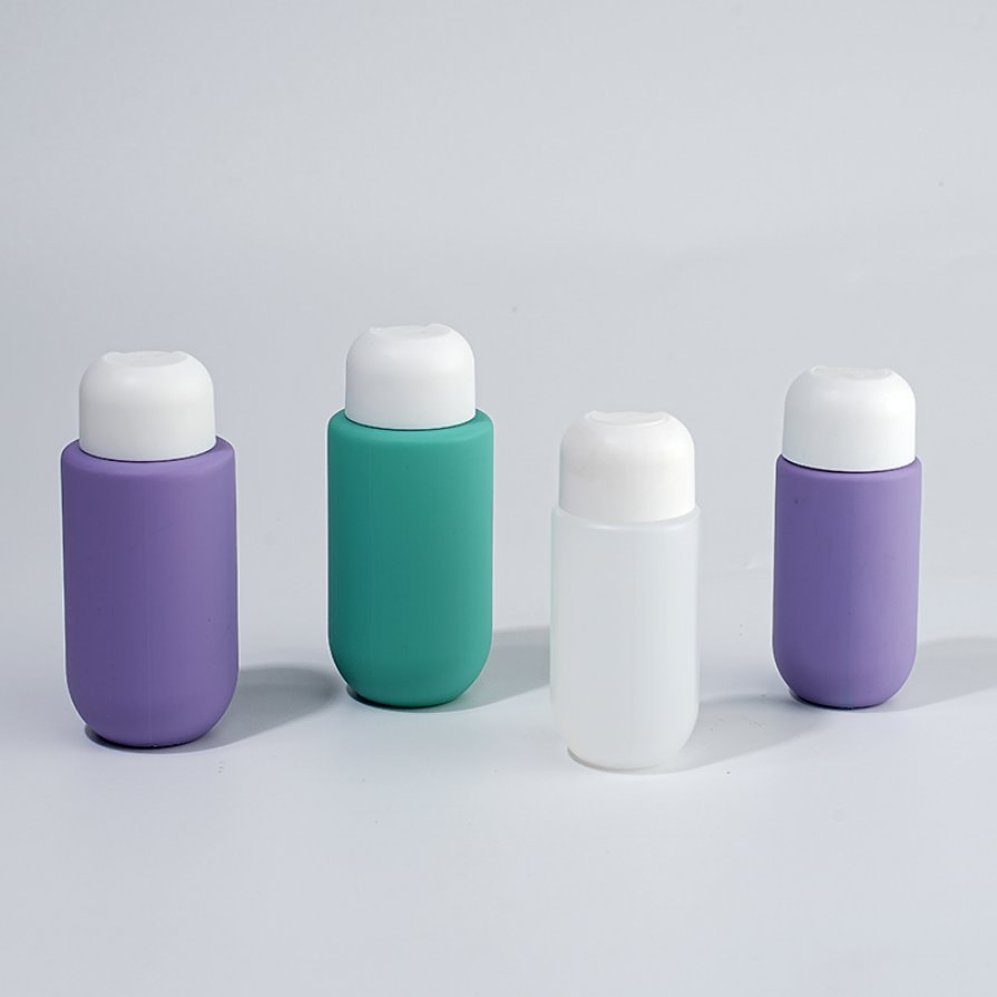 HDPE Round Travel Squeeze Lotion Bottle with Press Cap for Shower Gel