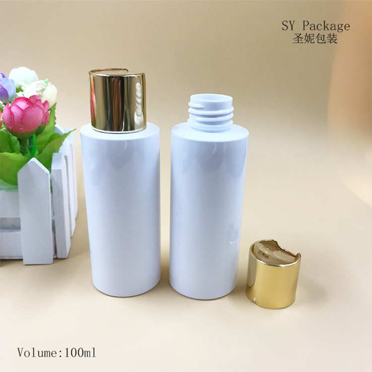 100ml Cylinder Shape Pet Palstic Serum Bottle with Aluminum Disc Top Cap