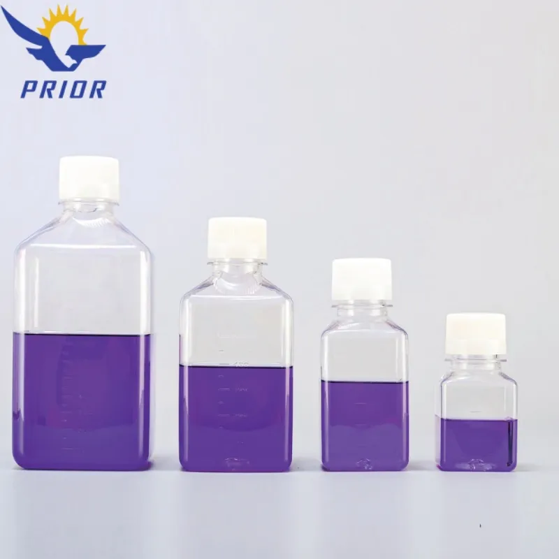 Cell Culture Square Media Serum Bottles