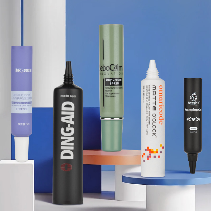 Needle Nose Tube/Long Nose Tube, Flexible Plastic Squeeze Cosmetic Tube for Eye Cream, Lotion, Serum and Shadow