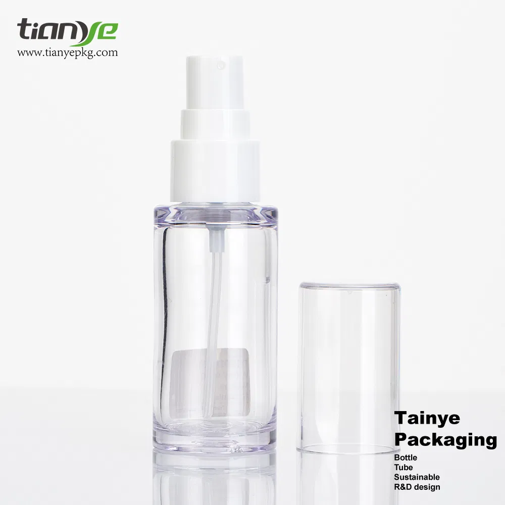 30ml Pet Clear Exquisite Cylinder Exquisite Perfume Serum Cosmetic Packaging Sprayer Bottle