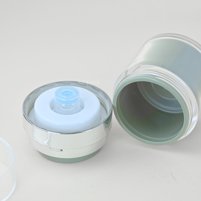 Empty 15g 30g 50g 75g Eye Cream Lotion Container White Acrylic as Powder Jars Double Wall Cosmetic Airless Pump Jar