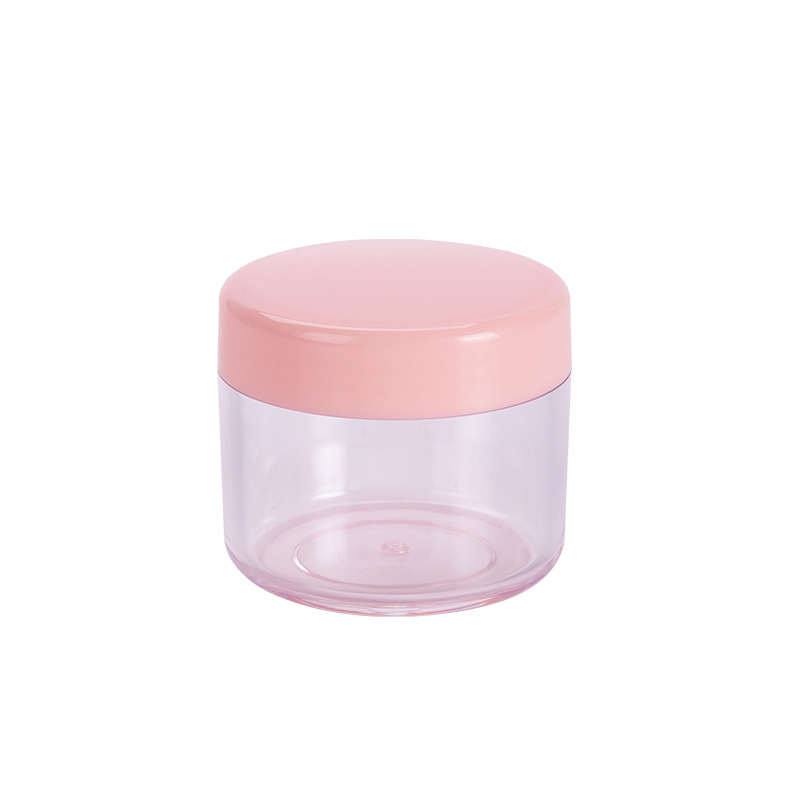 5g 10g 15g 20g Plastic PS Cream Jar Lotion Container with PP Lids Cosmetic Screw on Cap Mini Empty Clear Sample Jar with Small MOQ