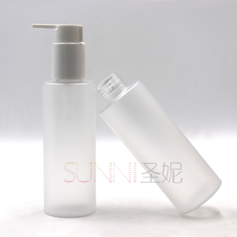 150ml External Treatment Pump Matte Transparent Cylinder Toner Cosmetic Pet Plastic Bottle