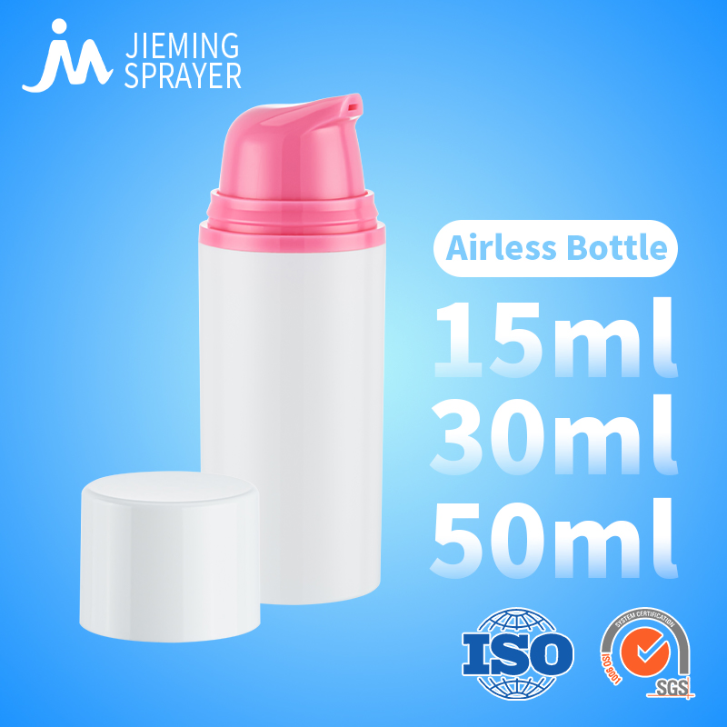 Pink Color 15ml 30ml 50ml Empty Plastic Airless Pump Bottles
