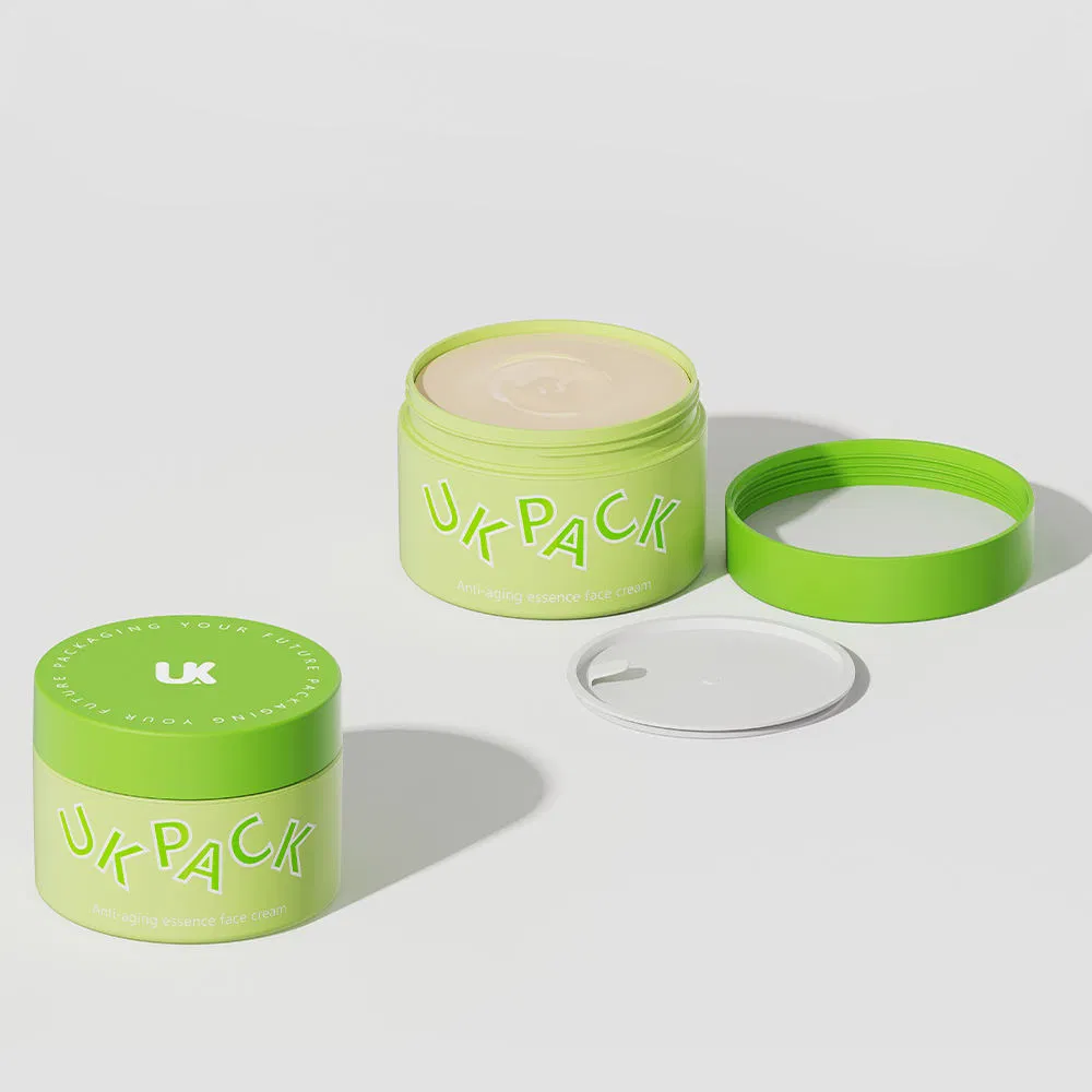 Matte Finish Double Wall Cream Jars 50ml 250ml Screw Top Plastic PP Cosmetic Container Facial Cleanser Skin Care Eye Cream Cosmetics Packaging for Body Butter