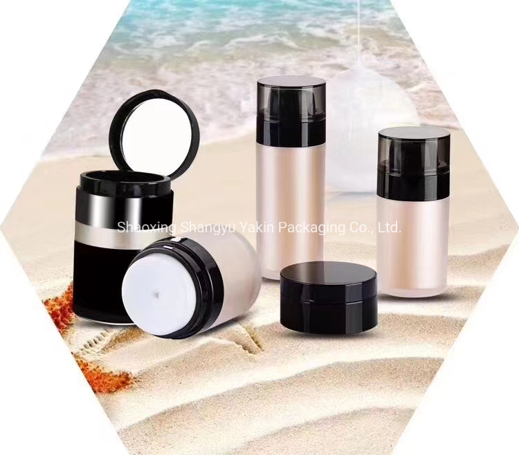 Custom Color New Design 30ml 50ml Acrylic Cosmetic Replaceable Refillable Plastic Airless Pump Bottle for Face Treatment