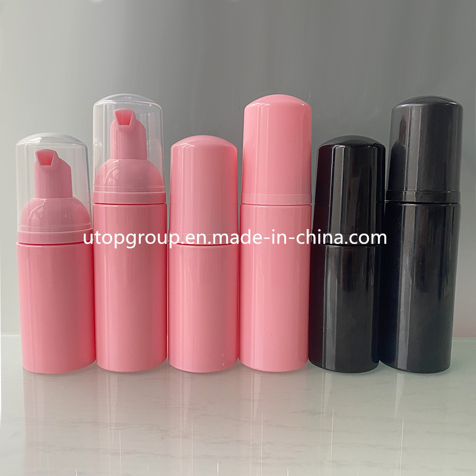 Wholesale 30ml 50ml 60ml Pet Pink Black Plastic Foam Cosmetic Shampoo Bottles Customized Logo Serum with Pump Facial Cleanser