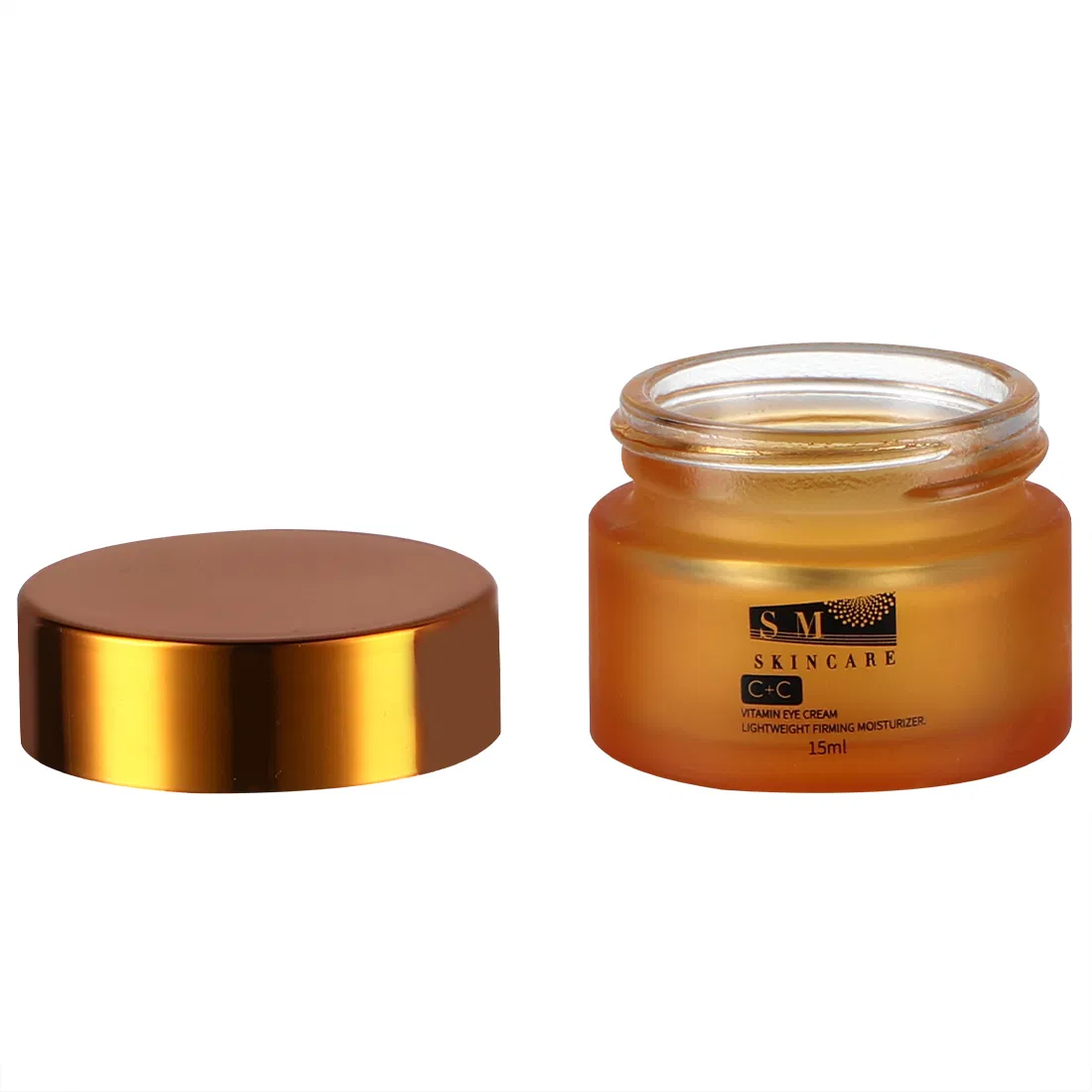 Manufacturer Customization 30g 50g Cosmetic Container Facewash Lotion Cream Jar Acrylic Double Wall with Gold Aluminum Lids Caps