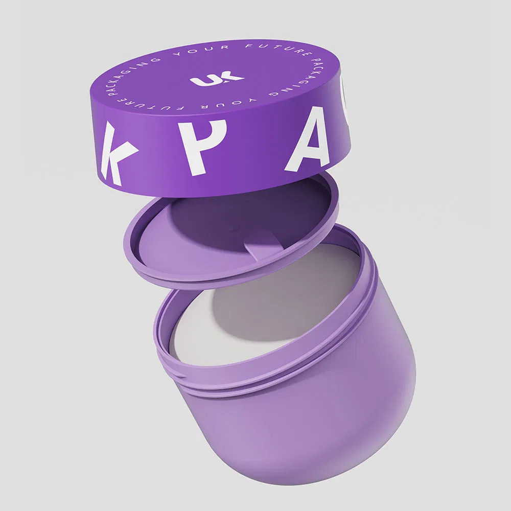 Ukpack Plastic PP Material Cosmetic Skin Care Plastic Body Scrub Jar Face Cream Jars for Body Butter Lotion Hair Conditioner Eye Cream