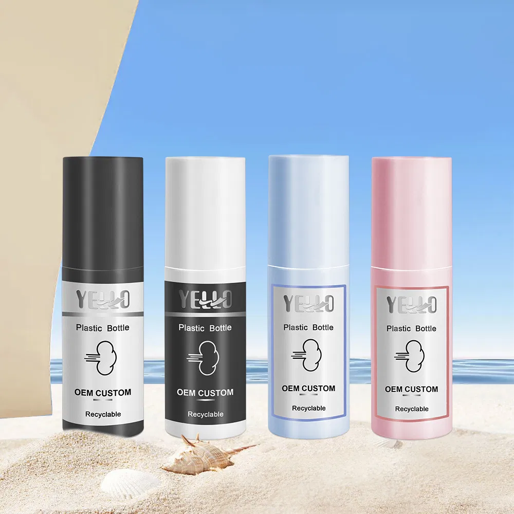 Empty Cylinder Luxury Custom Pink Black Pet Plastic Body Face Fine Mist Spray Pump Bottles with Logo for Cosmetic Skincare Lotion Serum Hair Perfume Packaging