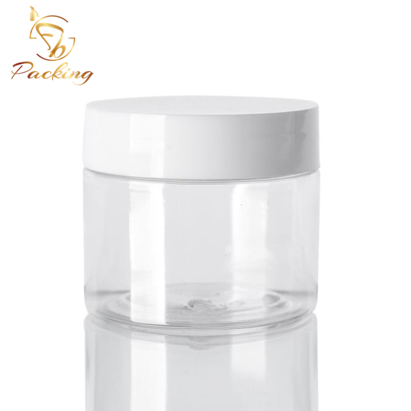 Cosmetic Pet Plastic Cream Jar 150ml with PP Plastic Screw Cap