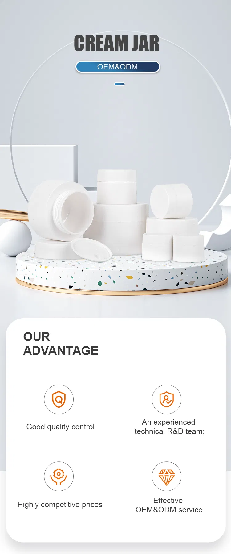 Frosted Face Cream Jar