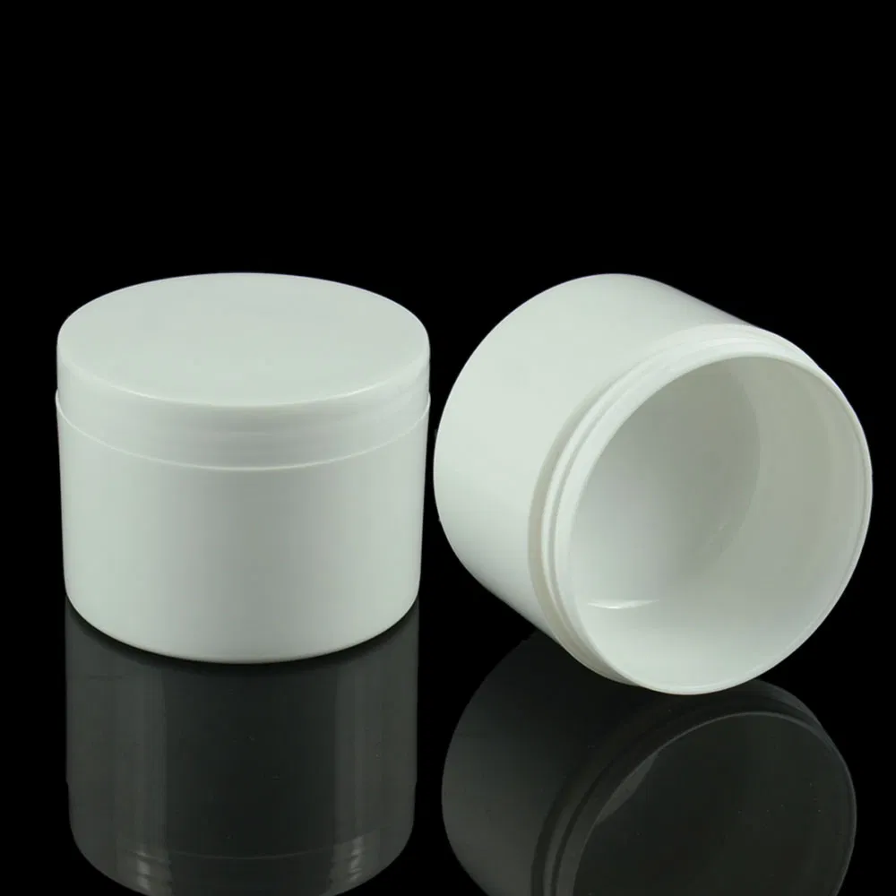 New Products Double Wall Wide Mouth 250g Plastic PP Cream Jar Wit Cap