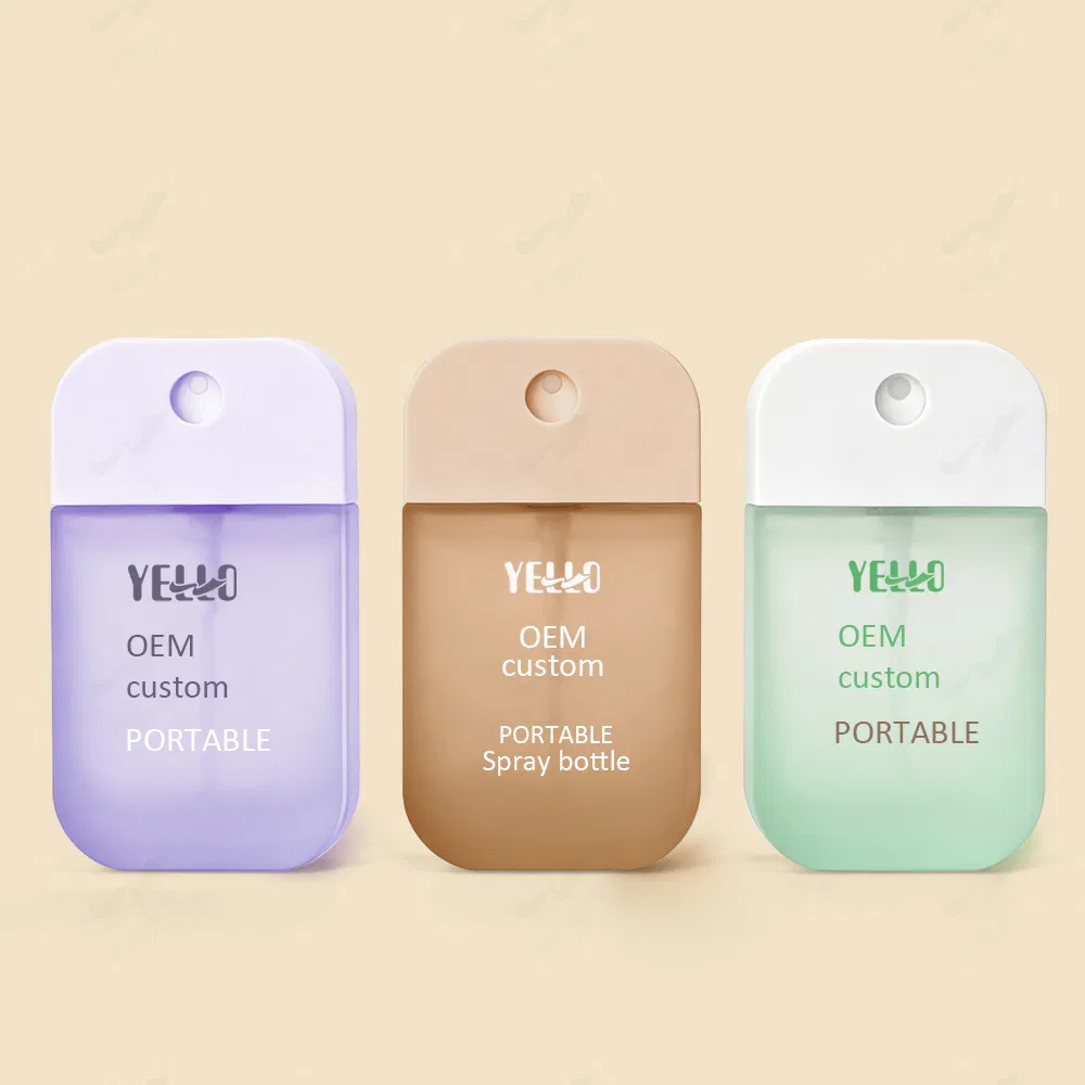 Square 30ml 50ml PETG Plastic Thick Wall Credit Card Mist Spray Bottle Cosmetic Packaging for Face Mist with Logo