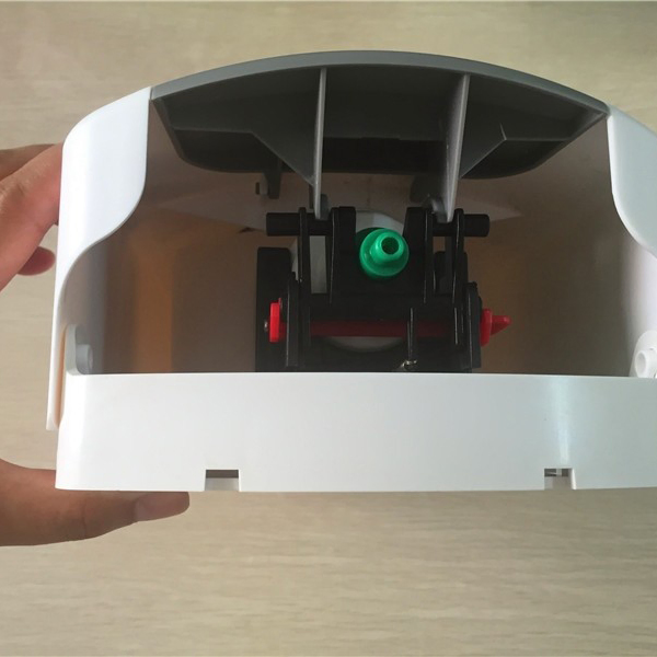 Custom Color Logo Commercial Industrial Bathroom Toilet Plastic Antibacterial Manual Refillable Gel Foam Liquid Soap Dispenser and Tray