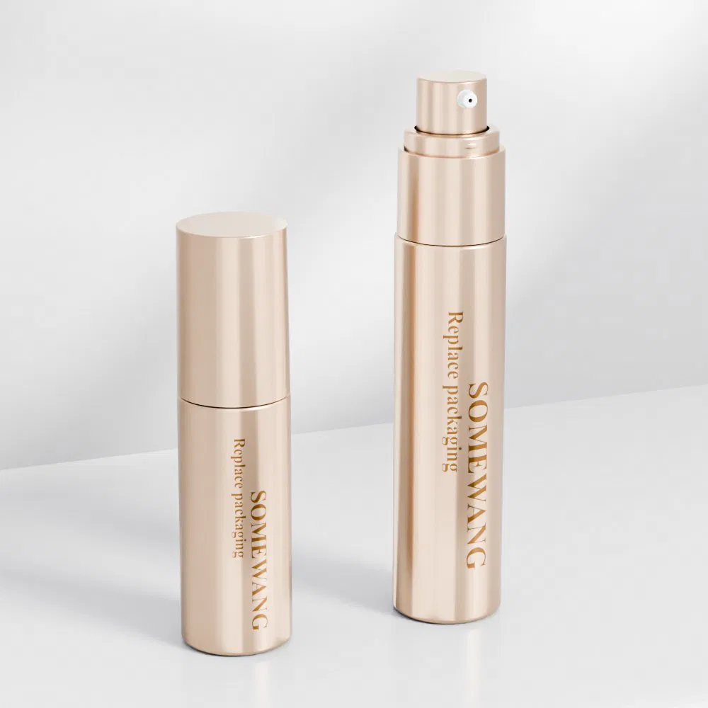 Somewang 55ml Wholesale Custom Plastic Pet Bottles with Full Cover Cap Treatment Pump Cosmetic Container