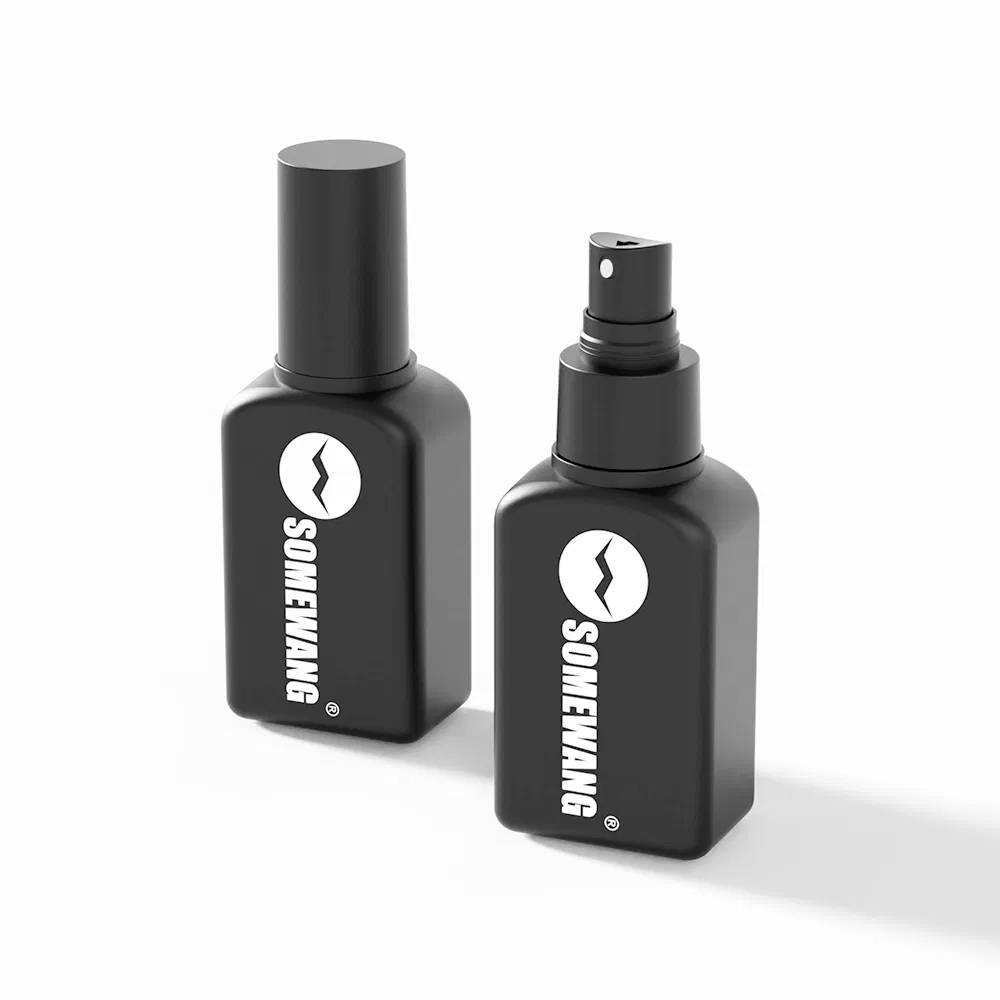 Somewang Luxury Square Custom Thick Wall Cosmetic Packaging Wholesale 60ml PETG Plastic Bottles with Lotion Pump