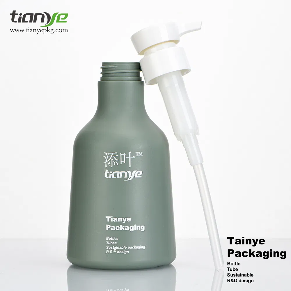 Unique Shaped 500ml Sugarcane 100% Possible HDPE Cream Lotion Cosmetic Packaging Lotion Pump Bottle