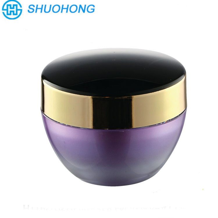 Acrylic Luxury Fancy Oval Round Empty Double-Wall Cream Jar with PP Cup Cap in Double Wall for Cosmetic Body Hair Skin Care